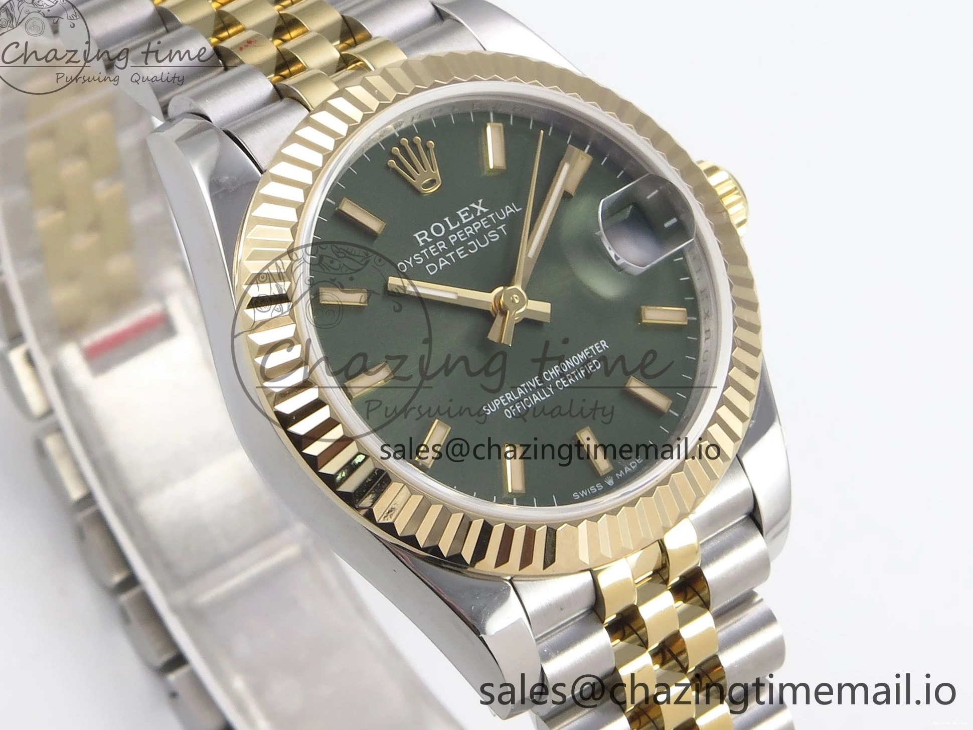 0509 DateJust 31 278273 SS YG GMF 1:1 Best Edition 904L Steel Green Stick Dial on Jubilee Bracelet A Stylish 1152